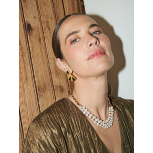 Orecchini Amara in Acciaio Placcato Oro