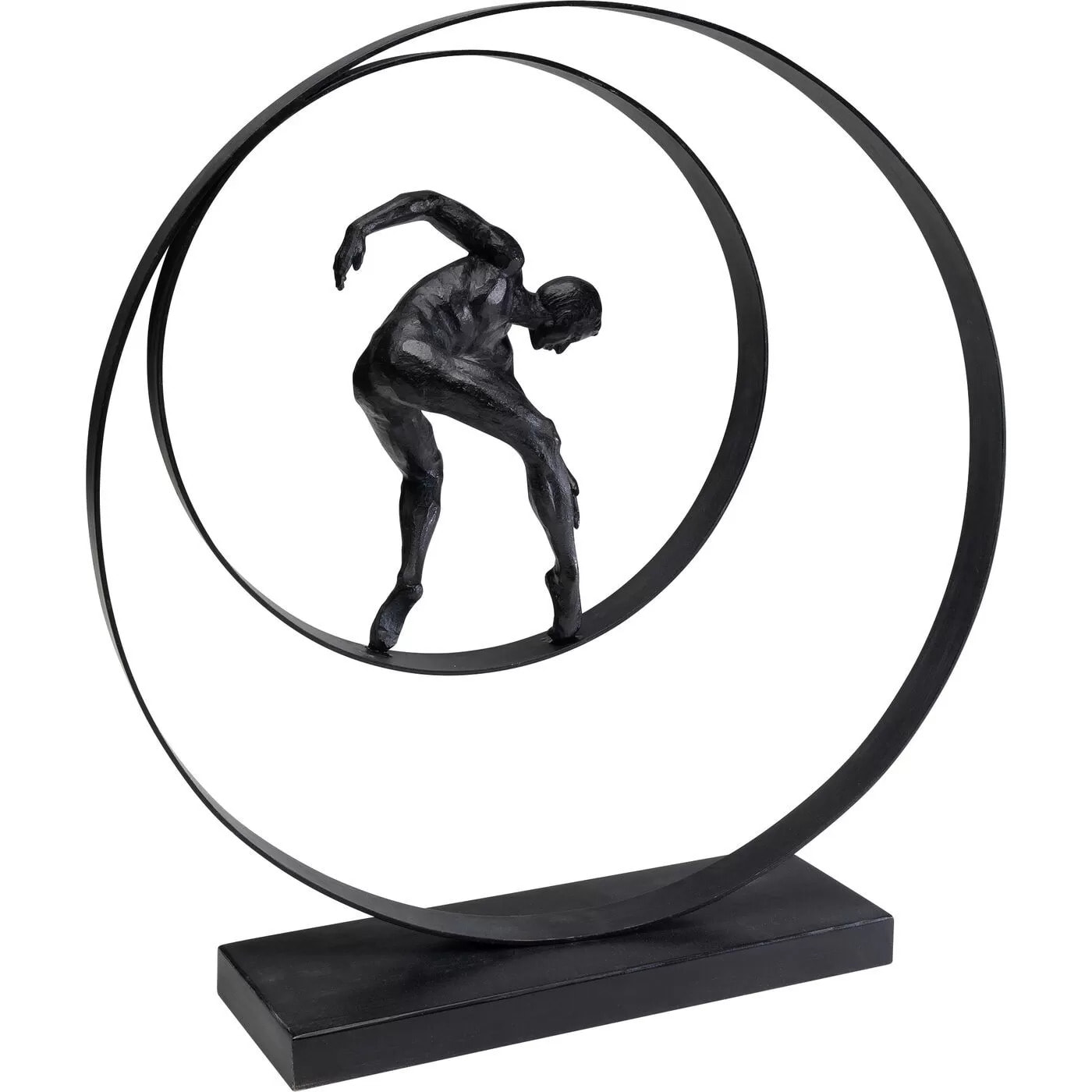 Déco danseur anneaux noir 45cm Kare Design