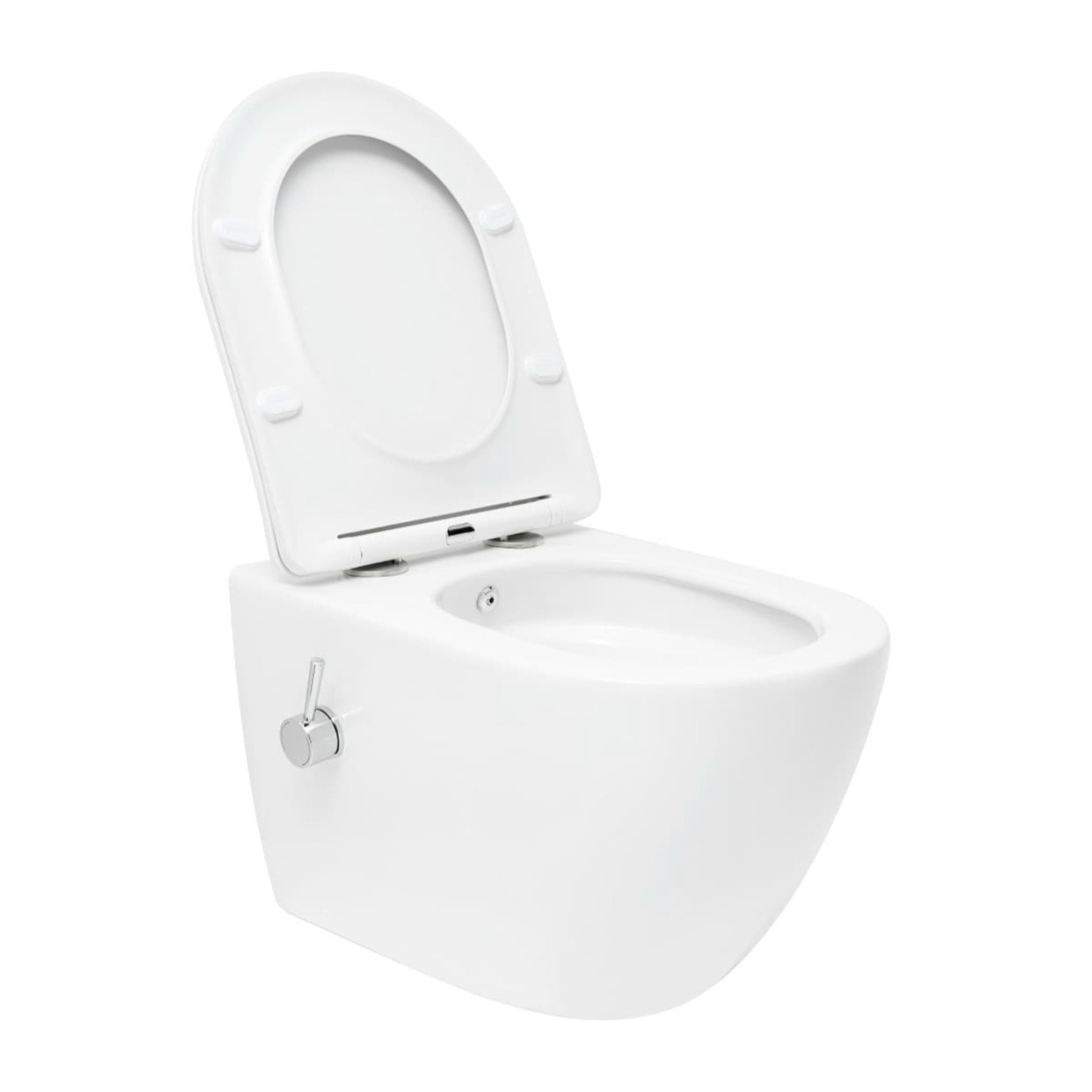 Fusion WC japonais suspendu sans bride, chasse d'eau Vortex + abattant SoftClose, blanc (SATFUS11BFC)