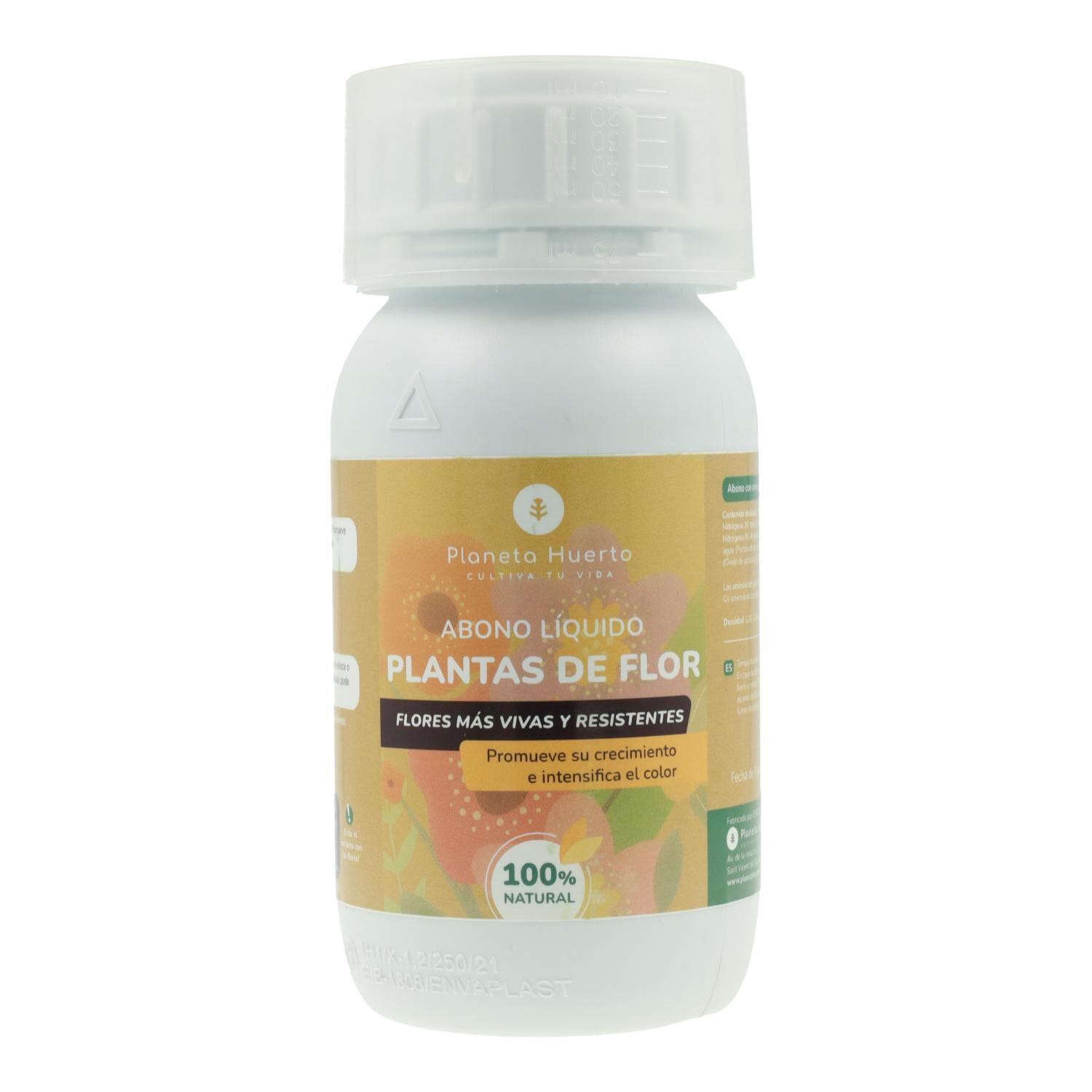 PLANETA HUERTO | Abono Líquido Plantas de Flor 250 ml Fertilizante Especial - Abono para el Crecimiento y Floración de Plantas de Interior y Exterior