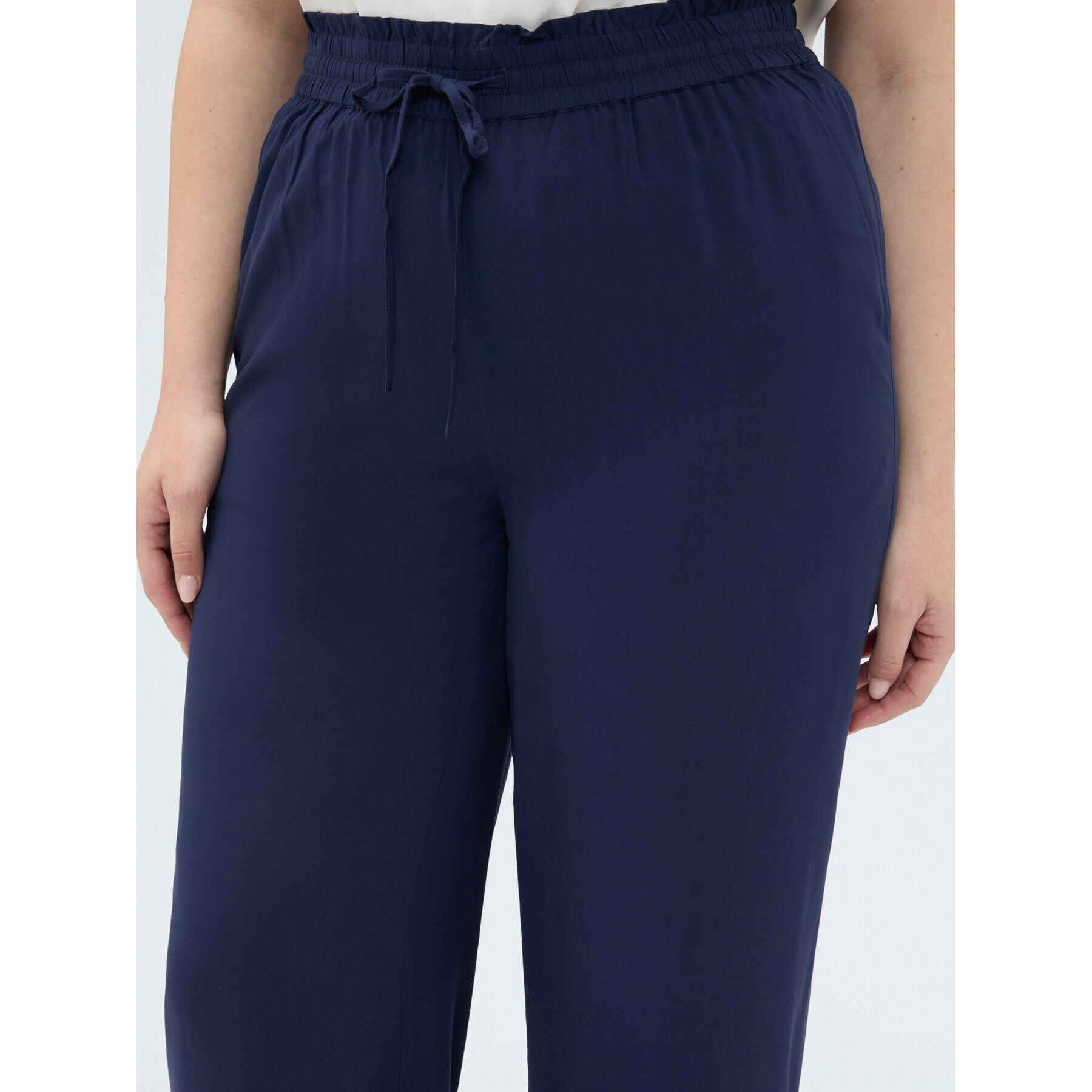 Fiorella Rubino - Pantalones Wide Leg con detalle ajour - Azul