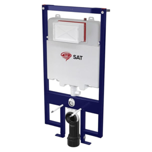 Bâti-support sol-mur slim pour WC suspendu, double chasse 3/6 l, pour cloison légère (SATAMSKSLIM)