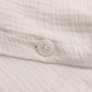 Housse de couette unie en coton, GAZE DE COTON
