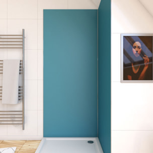 Panneau Mural Finition Aluminium Bleu 90 x 210 cm - WALL'IT BLEU