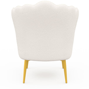 Fauteuil Arielle - Blanc bouclette