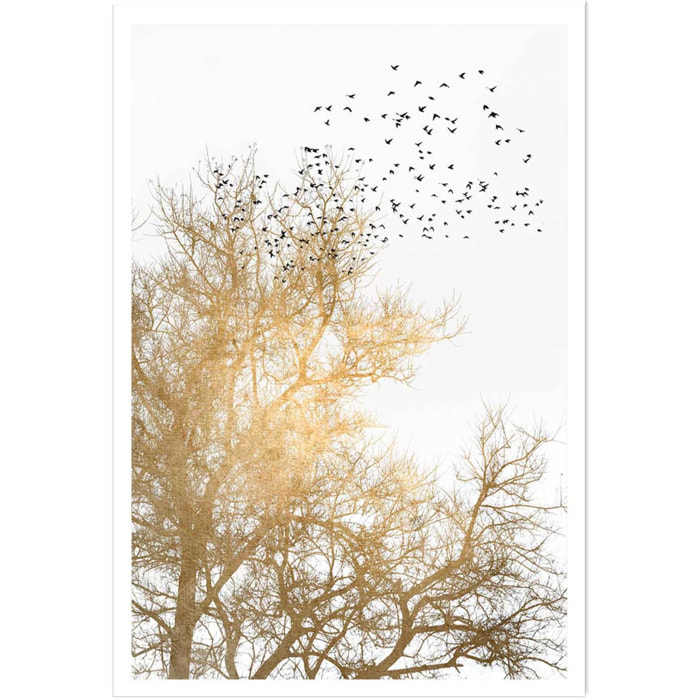 Affiche dessin ciel d'or Affiche seule