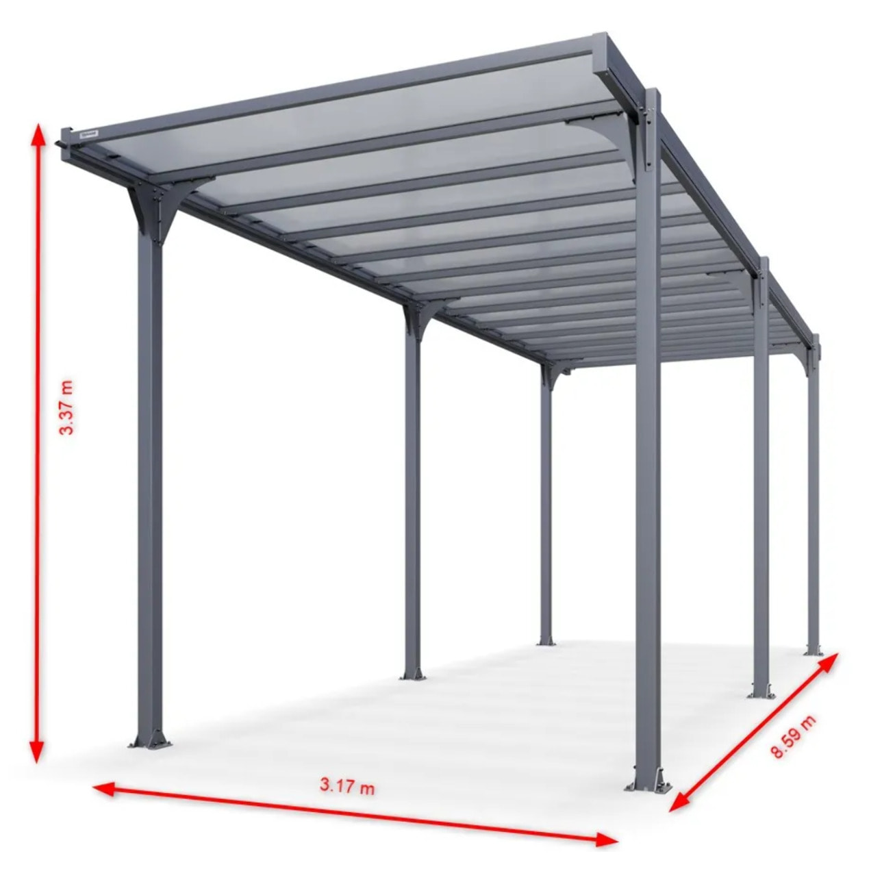 Carport camping car - Toit monopente - Hegoa 25
