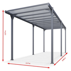 Carport camping car - Toit monopente - Hegoa 25
