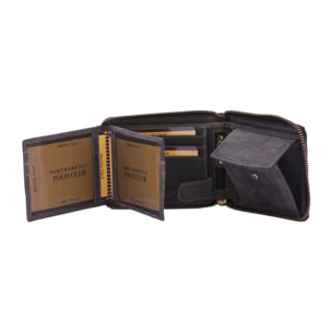 Portafoglio  da uomo In Vera pelle Made in Italy 9,5x12,5x2,5 cm