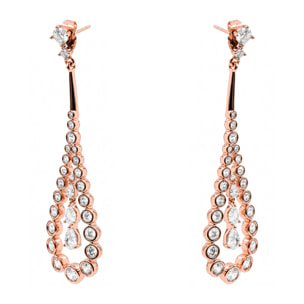Pendientes Nyex acabado oro rosa 18k
