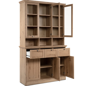 Buffet haut 6 portes 3 tiroirs - SAGA