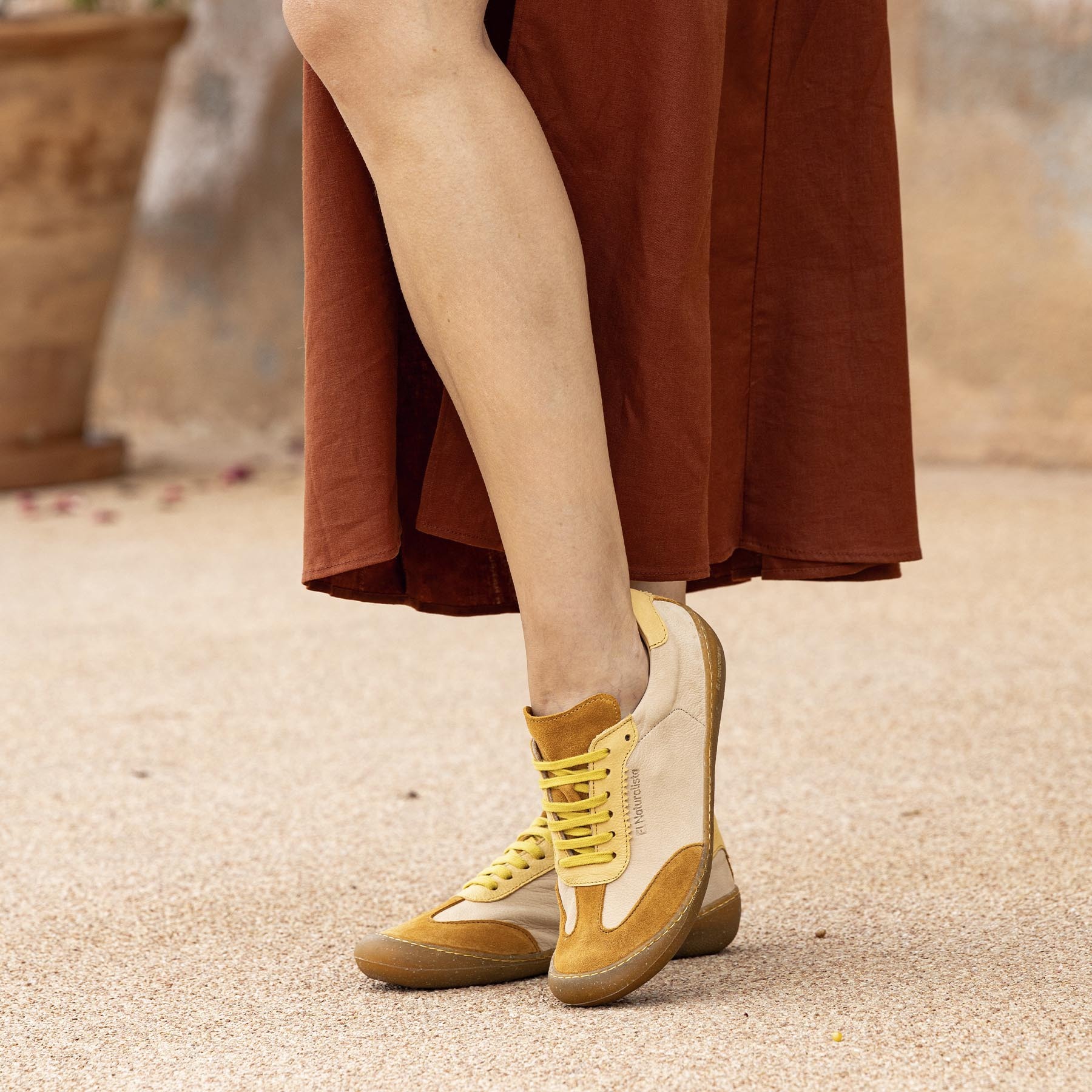 Zapatos N5766 MULTI LEATHER WOOD/PAWIKAN color Wood