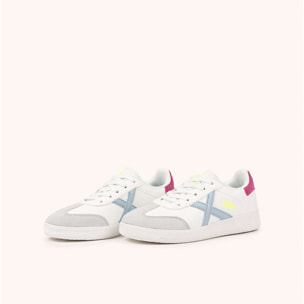 Zapatillas Infantiles Blancas con Cordones y Detalles Pastel MUNICH MINI BARRU 15