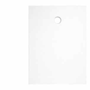 Receveur 120x80x2.6cm Extra-plat en Polybéton Blanc Mat Effet Soft-touch - Redécoupable - NELSON