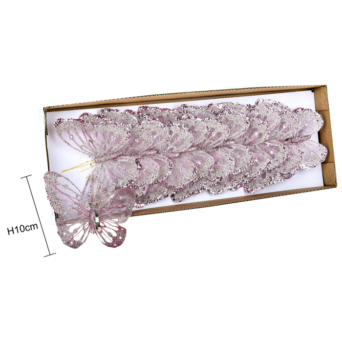 Farfalle glitter - Pezzi 3 - 7xH10x2cm - Bianchi Dino SpA