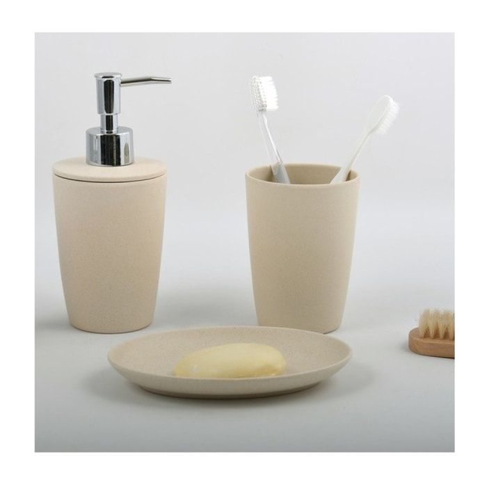 Lot d'accessoires de salle de bain Takeo Beige Spirella