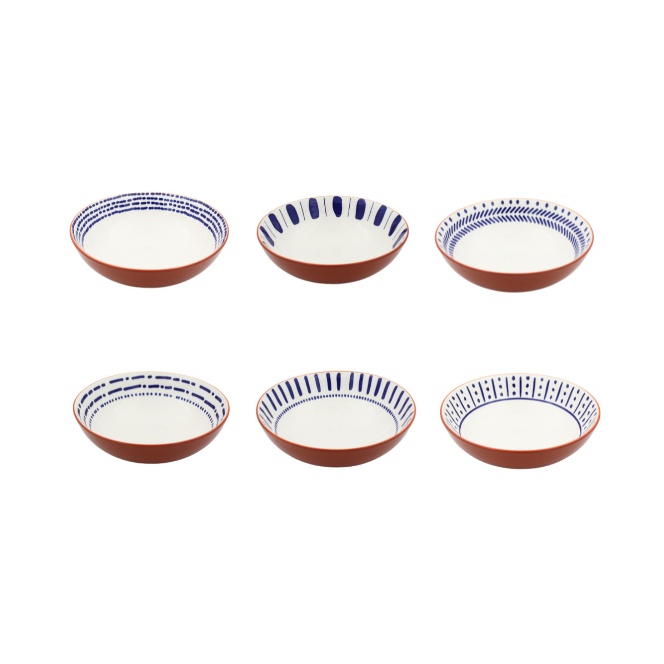Lot de 6 assiettes creuses, SANTORIN