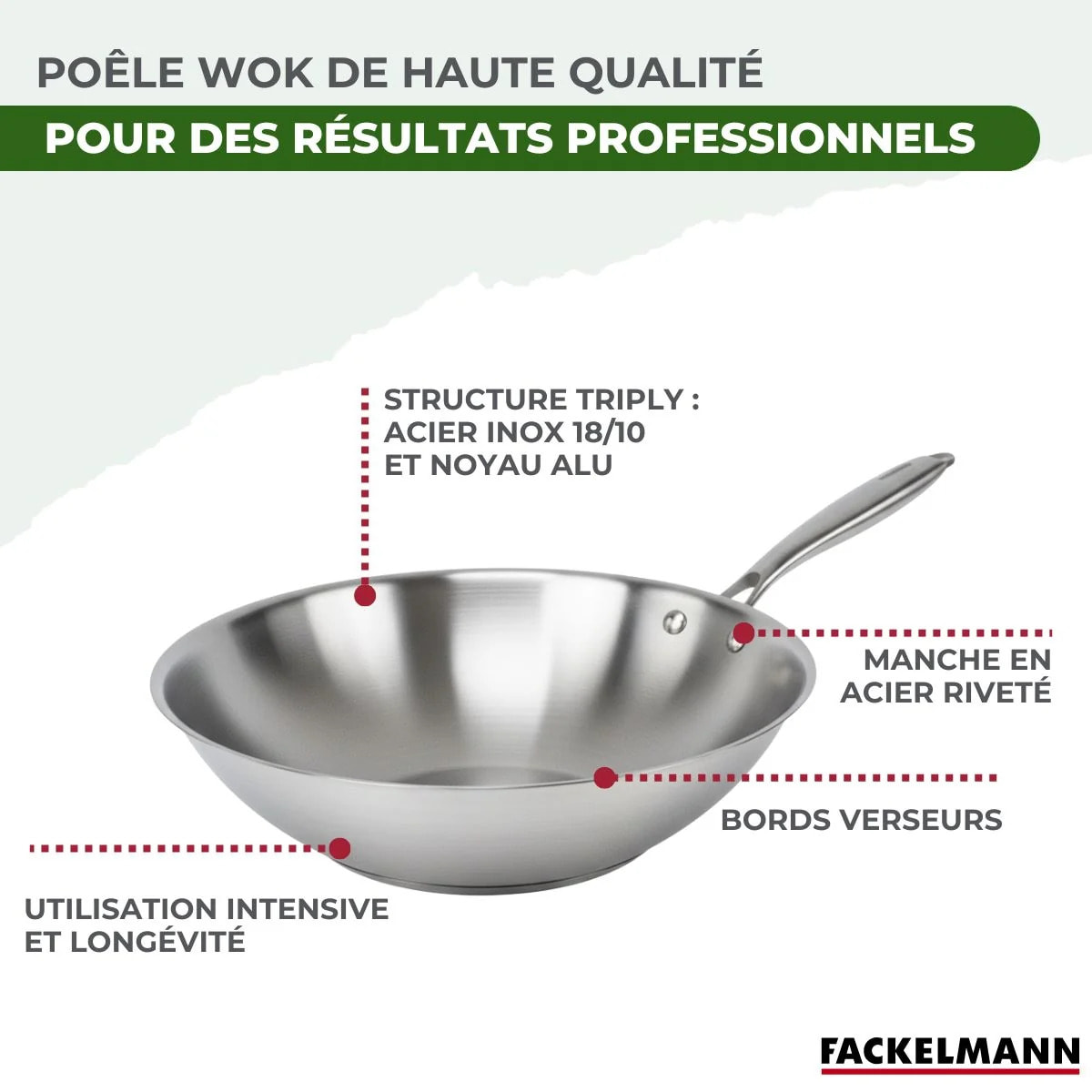 Set de 2 poêles de cuisson 24/28 cm en acier inoxydable avec 1 couvercle de cuisson universel Fackelmann Vita3
