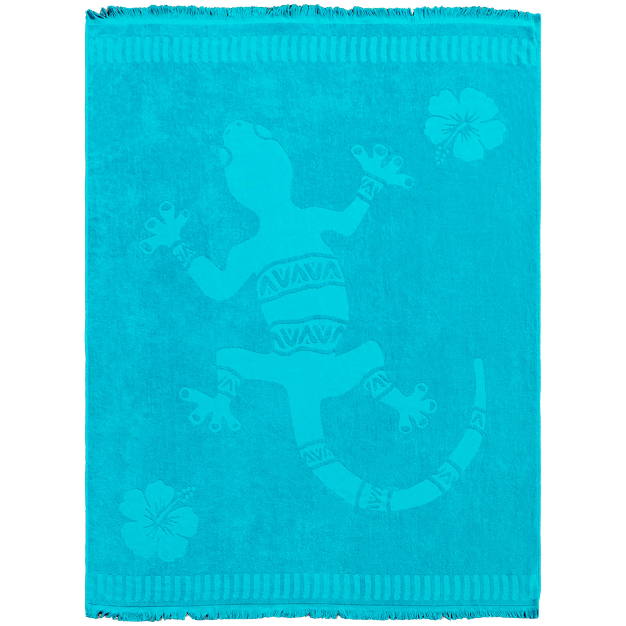 Serviette de plage éponge velours Jacquard ciselée - Cayman - 140x180cm - 340g/m²