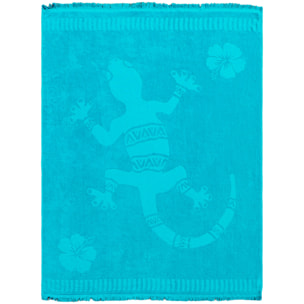 Serviette de plage éponge velours Jacquard ciselée - Cayman - 140x180cm - 340g/m²