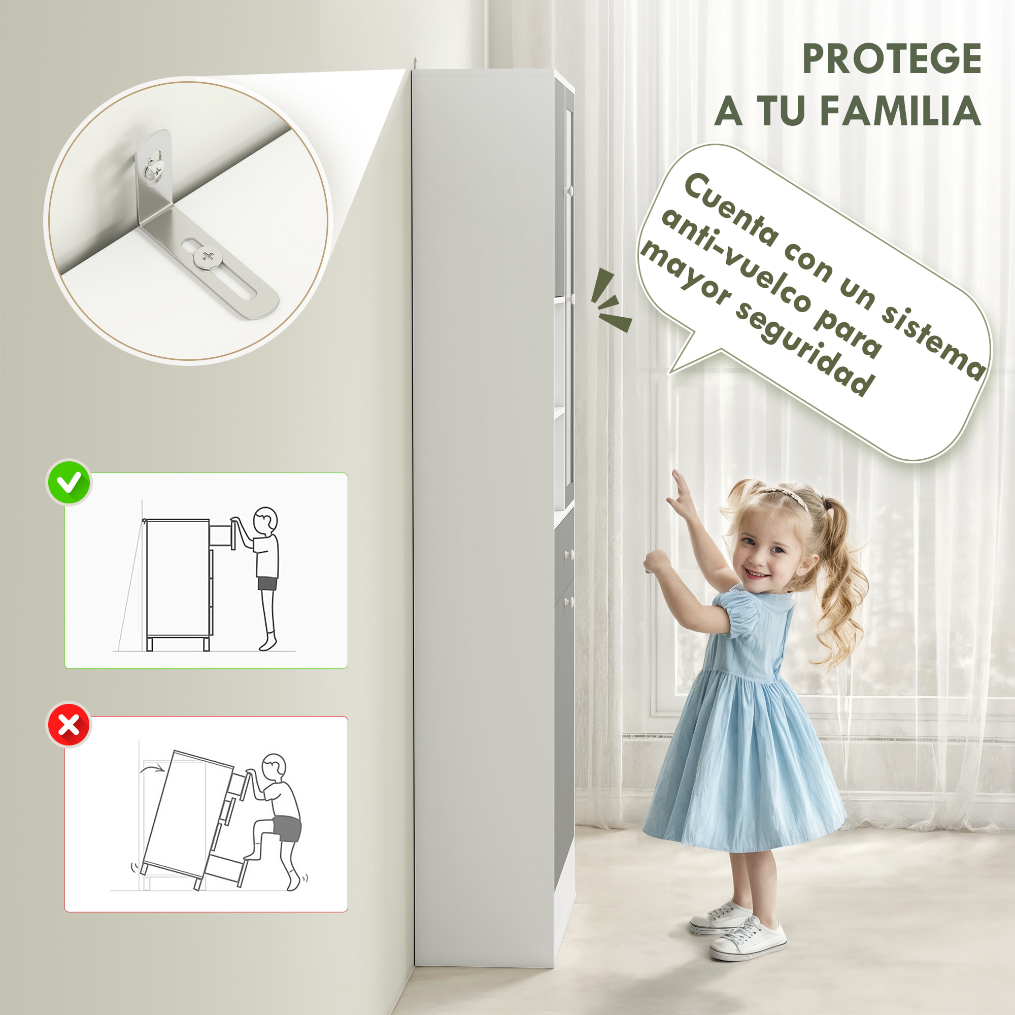 Armario de Baño con Cesto Ropa Sucia Armario Alto de Baño Estrecha con Espejo Cajón Compartimentos Abiertos y Estantes Ajustables 62x28,3x181 cm Blanco y Gris