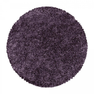 Tapis poils longs shaggy tissé motif uni RIBI