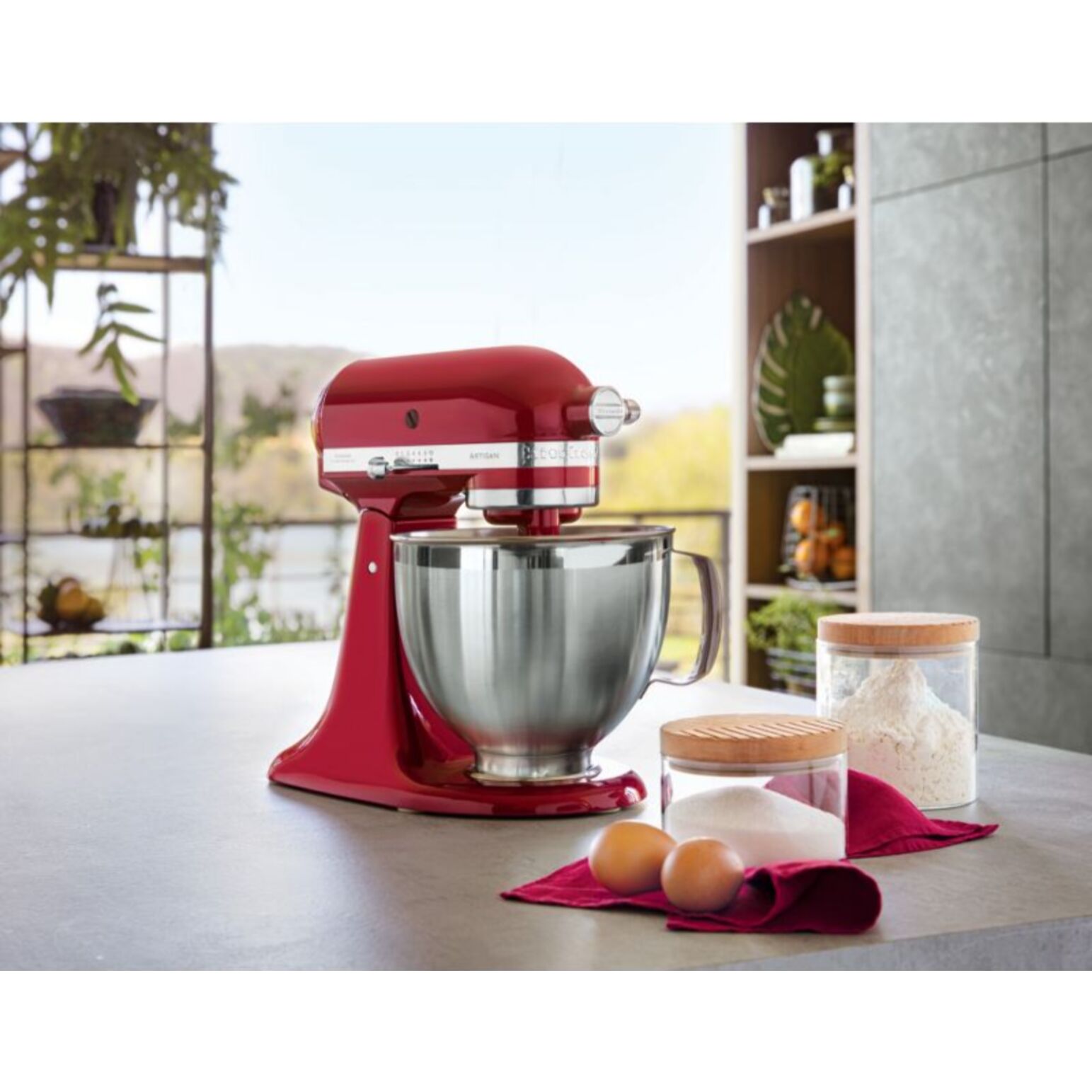 Robot pâtissier KITCHENAID 5KSM185PSECA POMME D'AMOUR, 4,8 L, accessoires inox, bol 3L, couvercle antiprojections