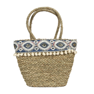 Sac De Plage En Paille 49x30cm
