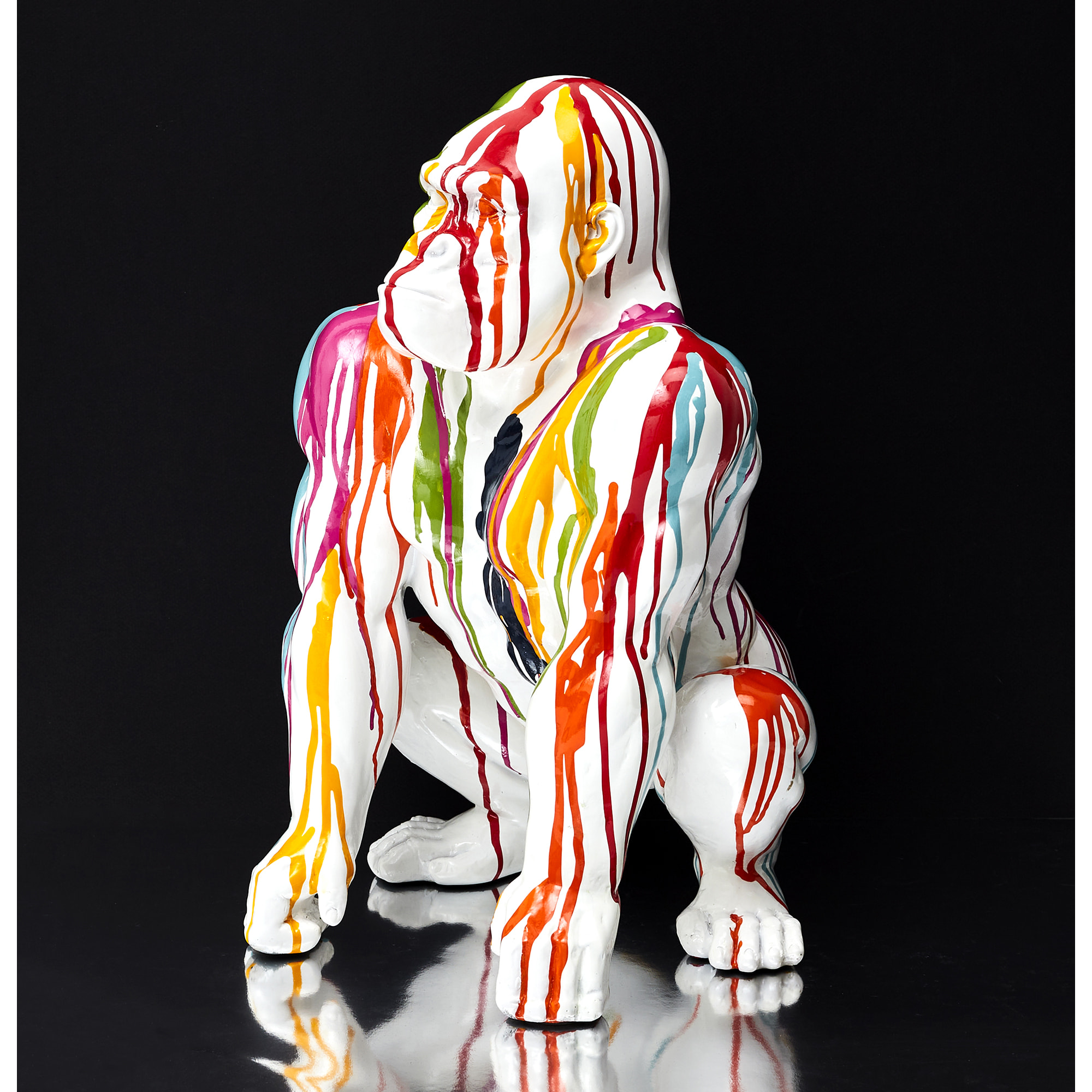 Gorille Blanc Rainbow Deco 46cm