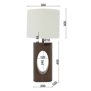 Lampe Suri 53cm Kare Design