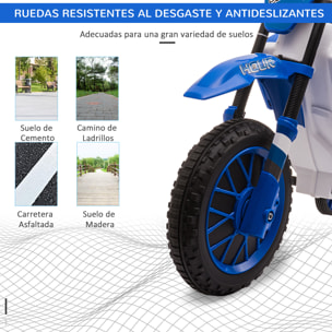 Moto Eléctrica para Niños +3 Años 12V Velocidad Máx 8 km/h 106,5x51,5x68cm Azul