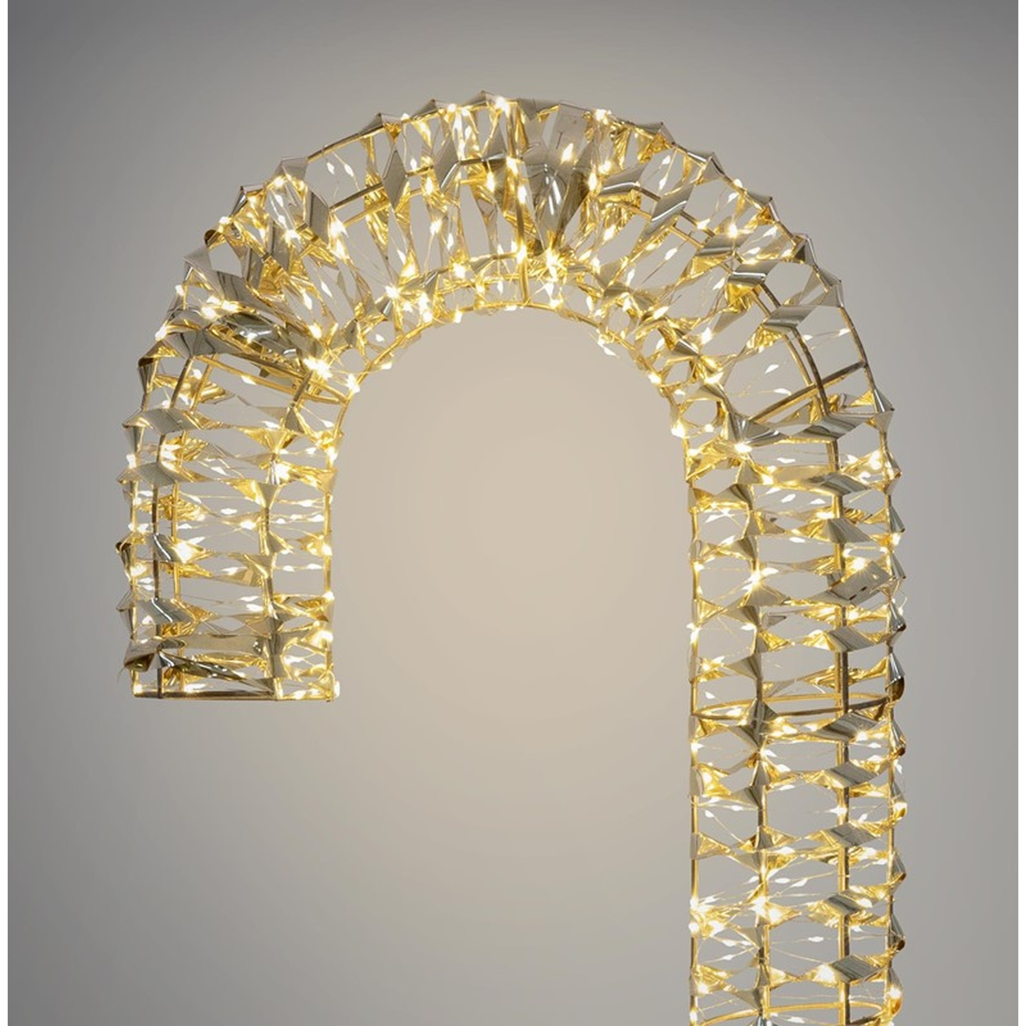 bastón de caramelo luminoso con 400 micro led 34x10x75cm