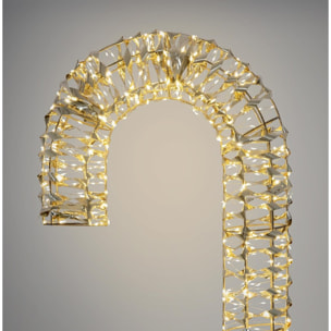 bastón de caramelo luminoso con 400 micro led 34x10x75cm