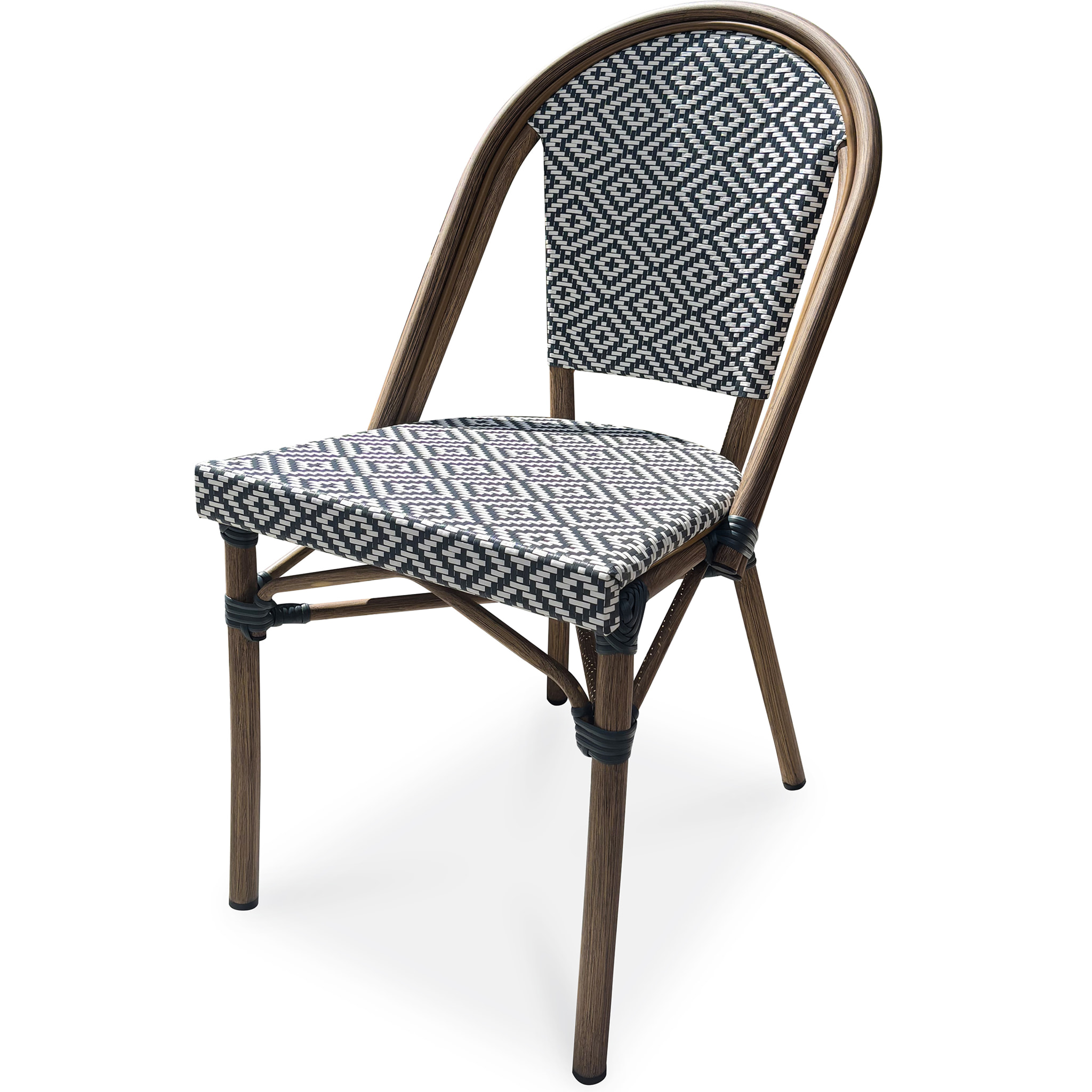 BISTRO - Fauteuil de jardin empilable en aluminium - bleu