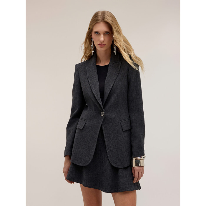 Motivi - Blazer monopetto The Tailoring Lab - Grigio