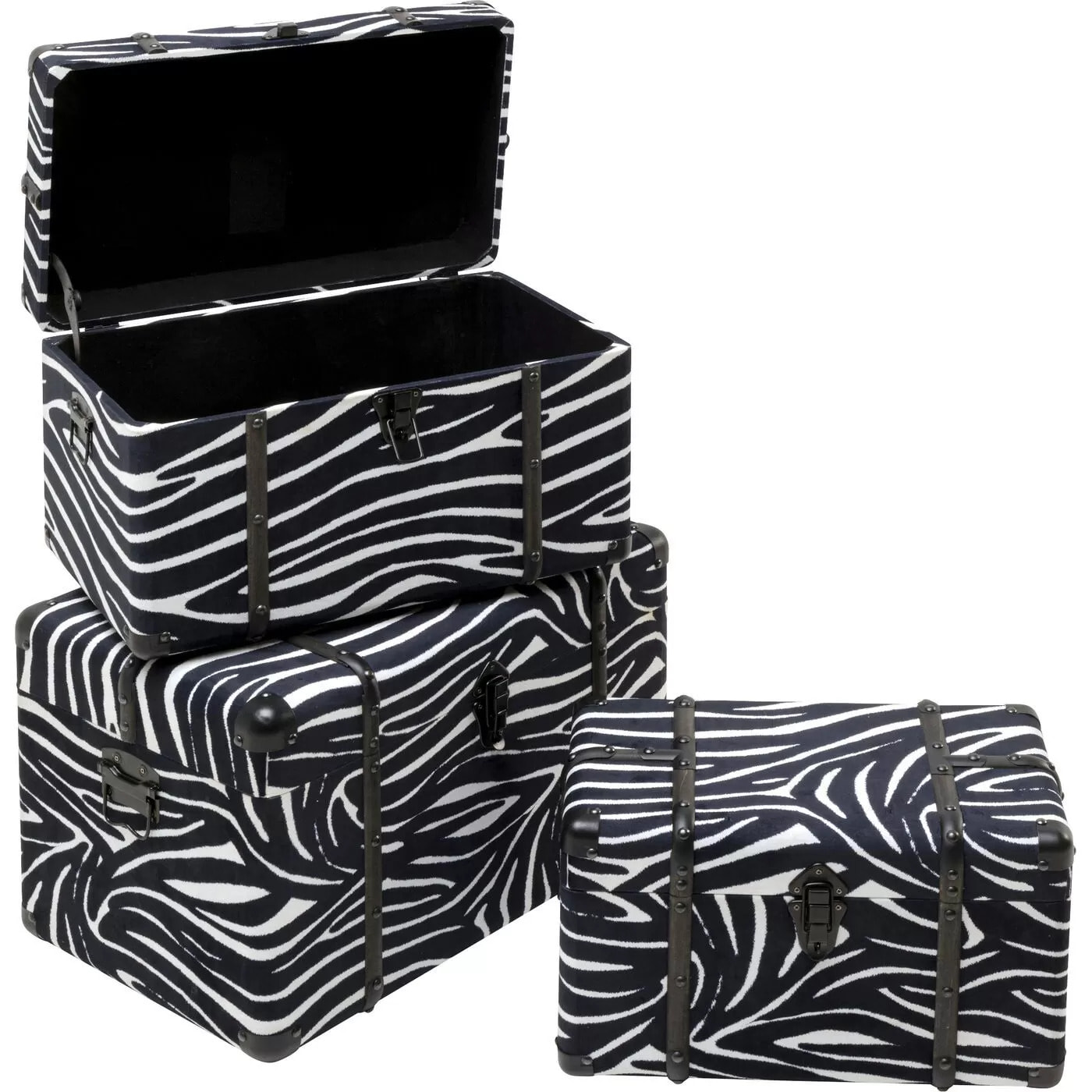 Coffres Wild Animal zèbre set de 3 Kare Design