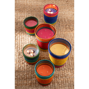 J-Line bougie parfumée Panier - Woody Aurora - mix - large - 2 pièces - 75H