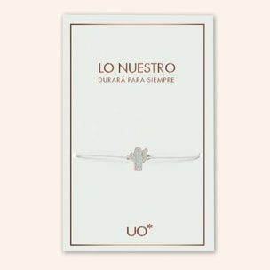 Pulsera charm "Lo nuestro durará para siempre" Turquesa