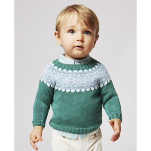 Camisa cuadro vichy verde y blanco