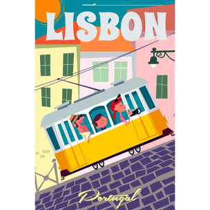 Tableau un week end à lisbonne Toile imprimée