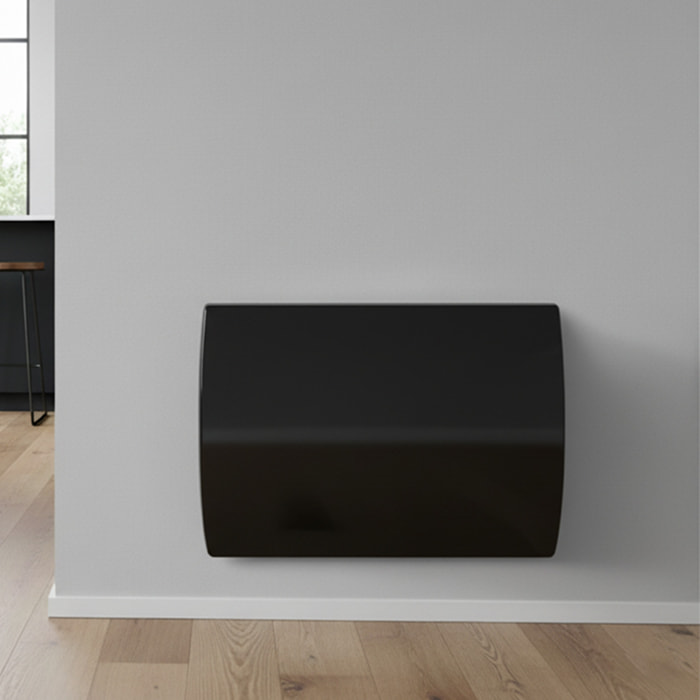 Radiateur inertie ceramique verre LCD 1000W noir
