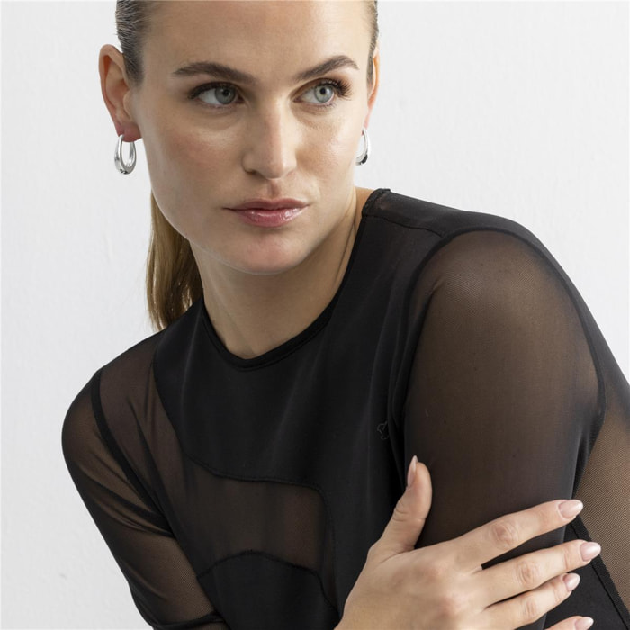 Pendientes con - acabado plata - Luya