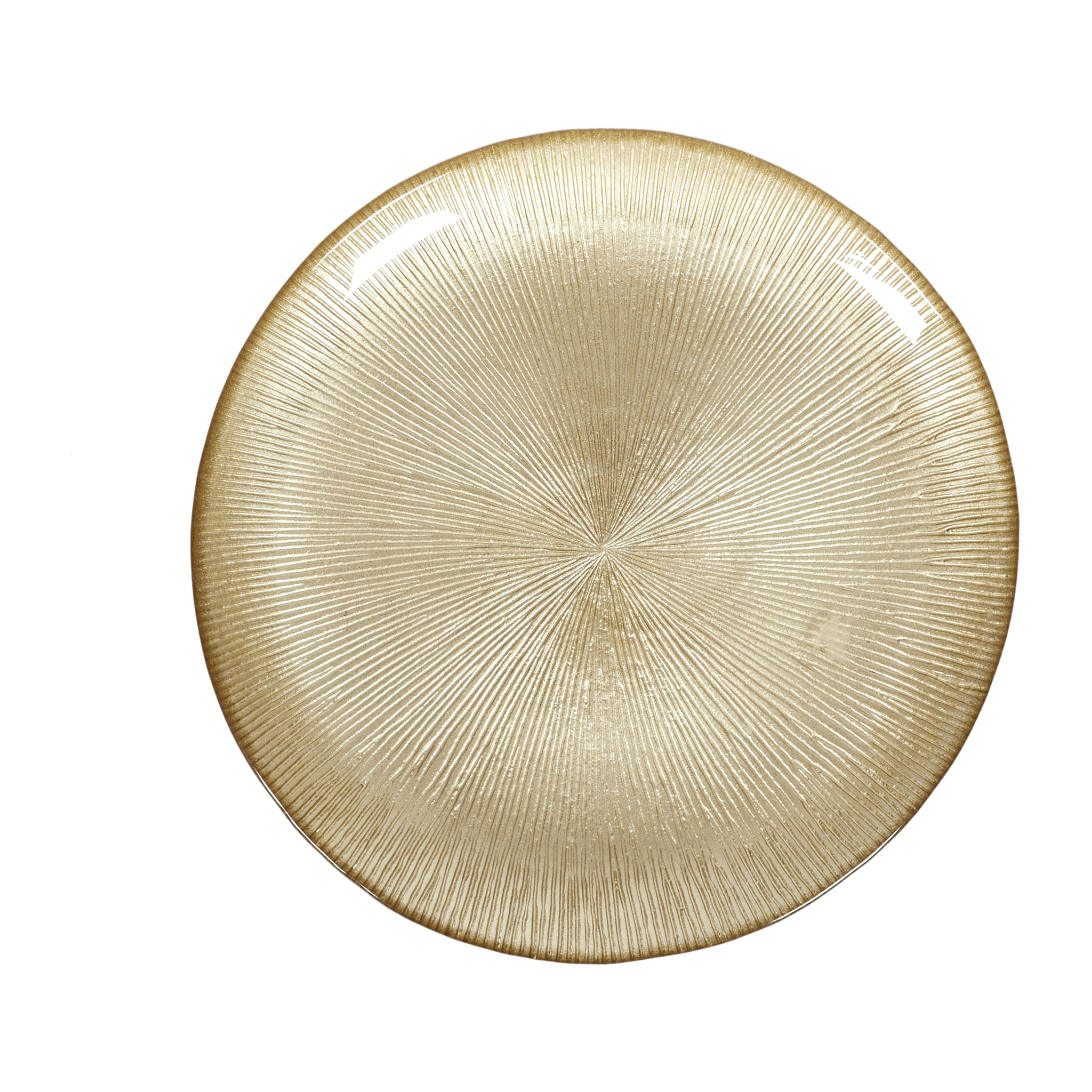 Assiette En Verre Doree D21cm