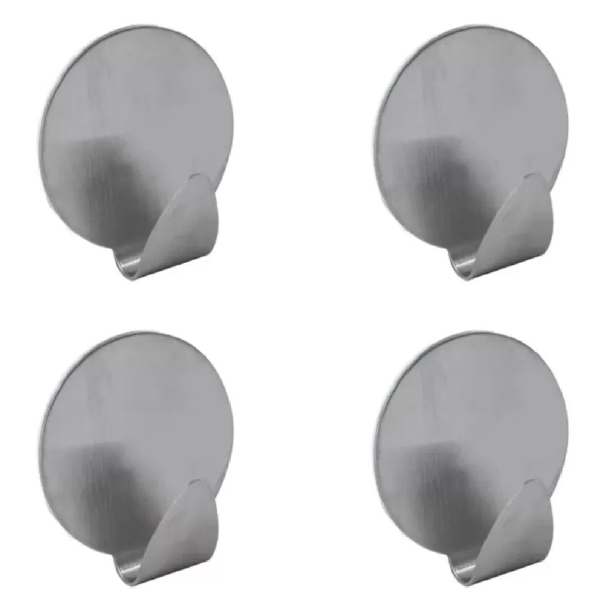 Lot de 4 crochets adhésifs mural Inox MSV