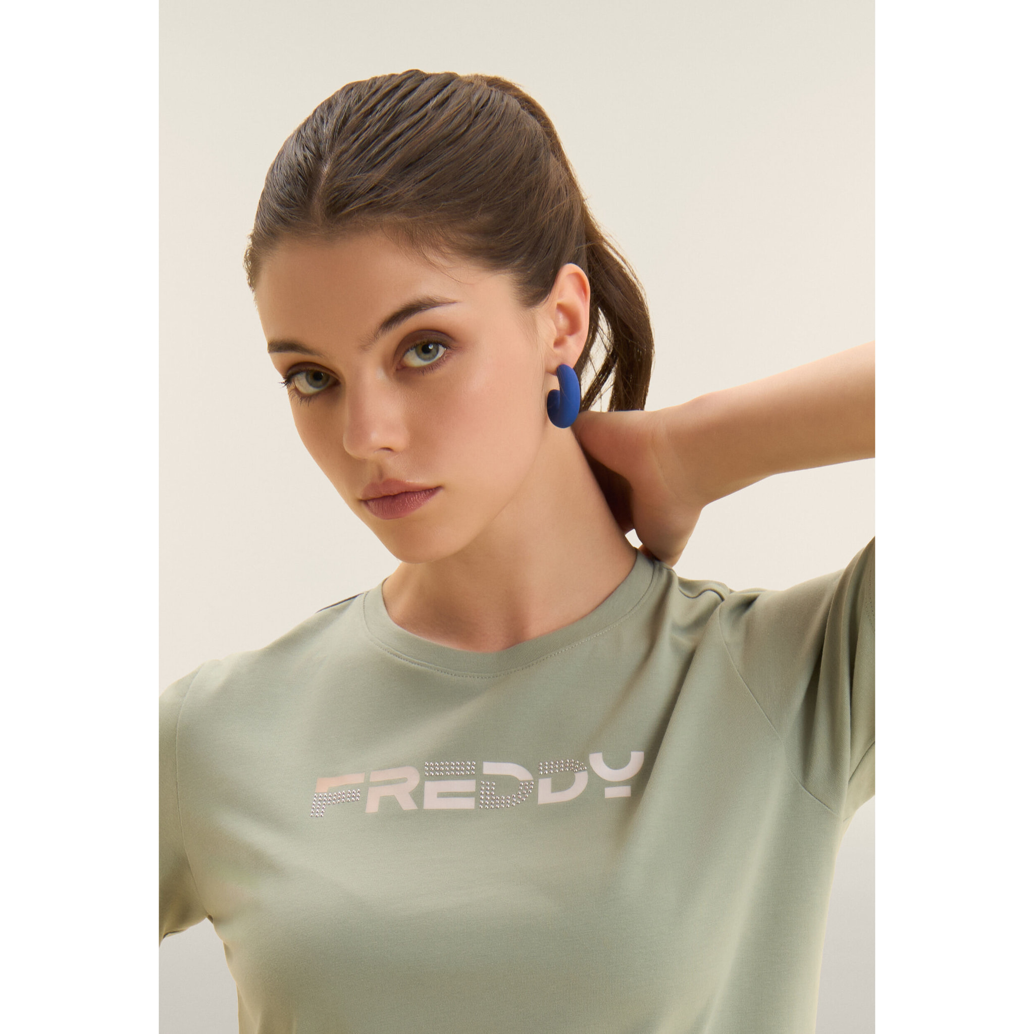 T-shirt Manica Corta con Logo FREDDY Olografico