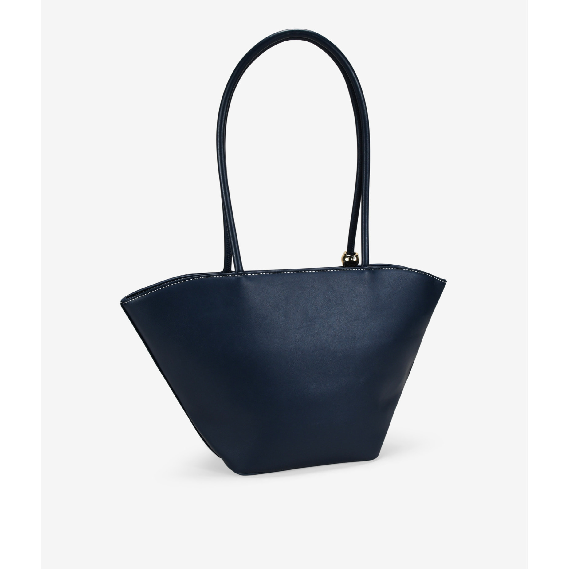 Bolso tote azul con cremallera