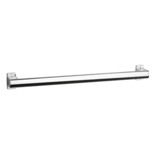 Barre de maintien droite PMR PELLET Design 40 cm aluminium anodisé brillant caches résine chromée