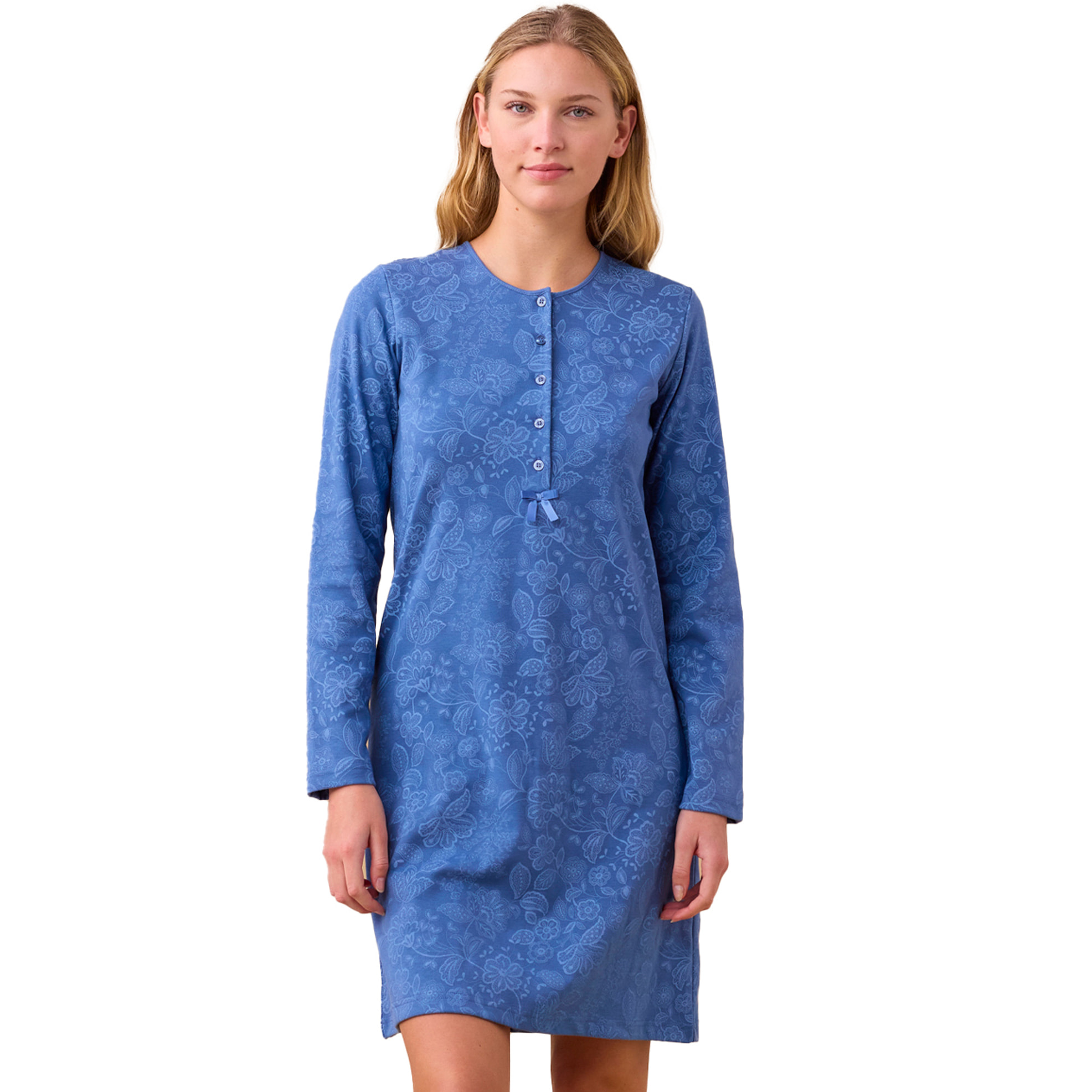 Camicia da notte donna caldo cotone articolo flory Noidinotte