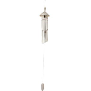 J-Line carillon Nichoir - bambou - blanc - medium