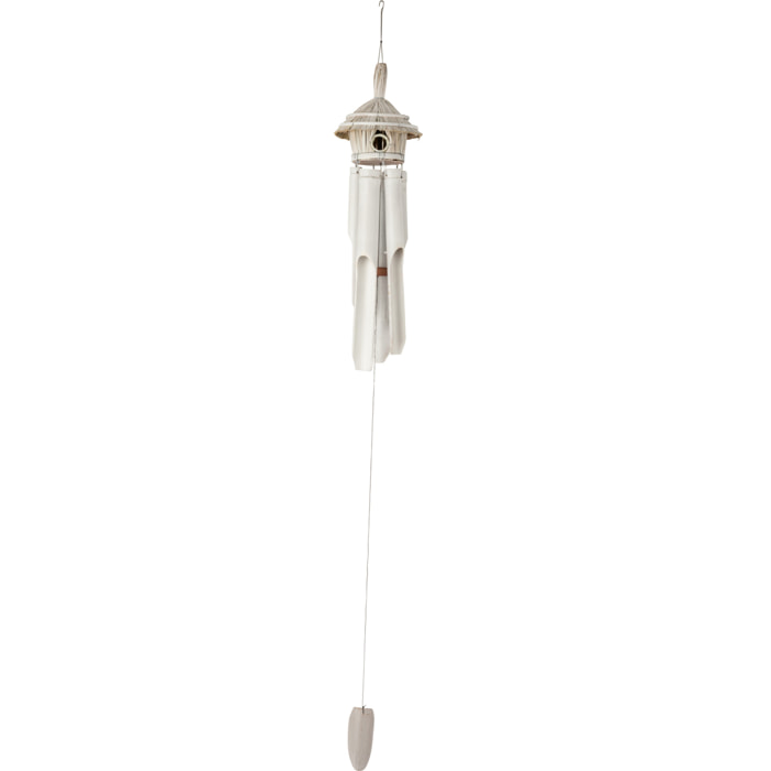 J-Line carillon Nichoir - bambou - blanc - medium